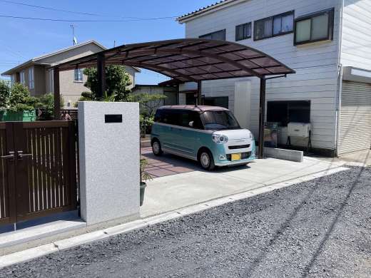 外構工事(門柱、石塀)