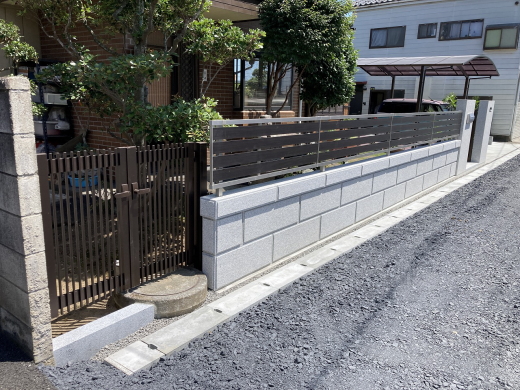 外構工事(門柱、石塀)