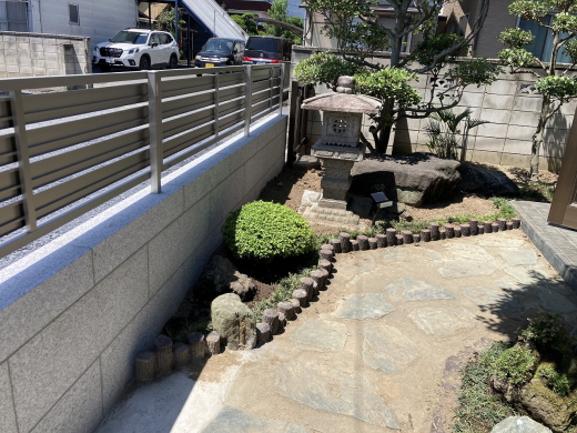 外構工事(門柱、石塀)